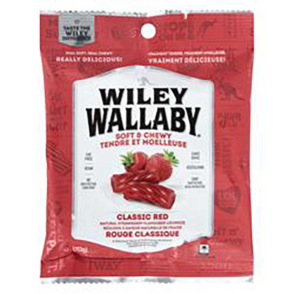 Wiley Wallaby Original Red Licorice Candy, 113 G -- 24 Per Case