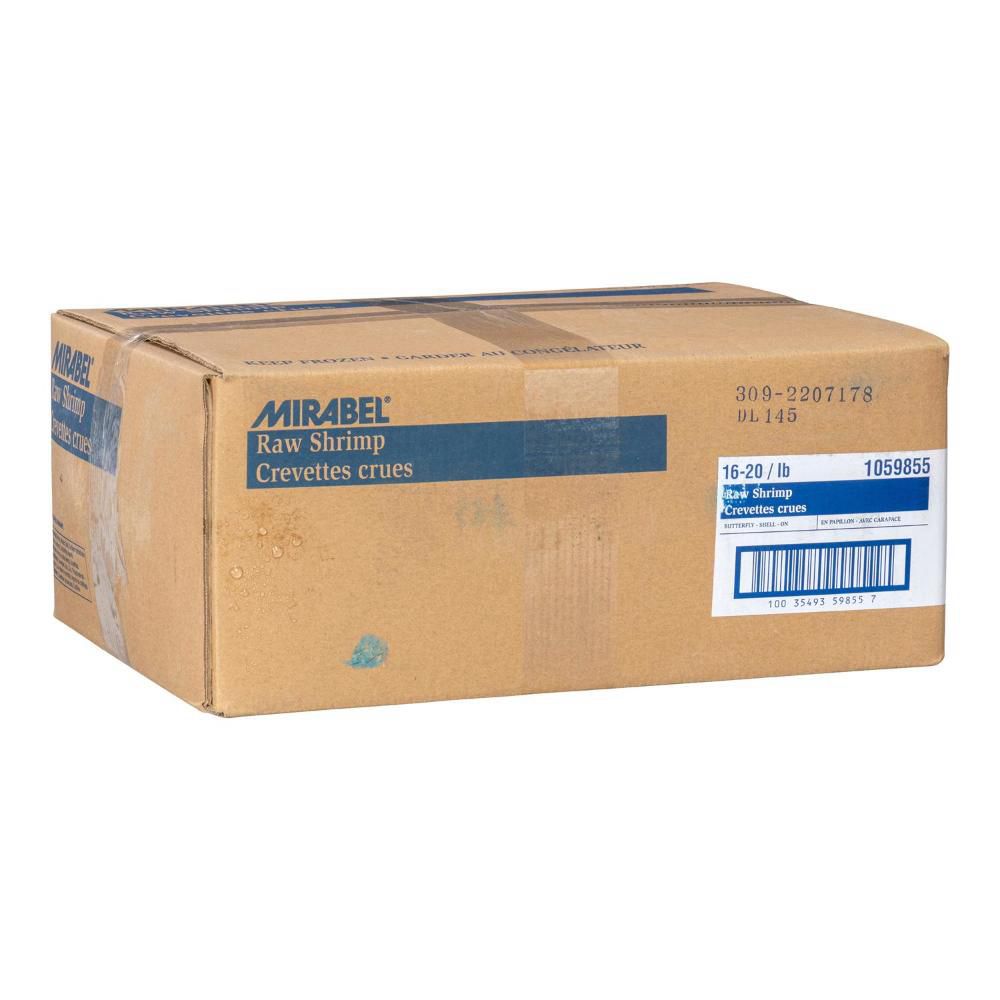 Mirabel 16-20 White Butterfly Shrimp With Shell, 907 G -- 5 Per Case