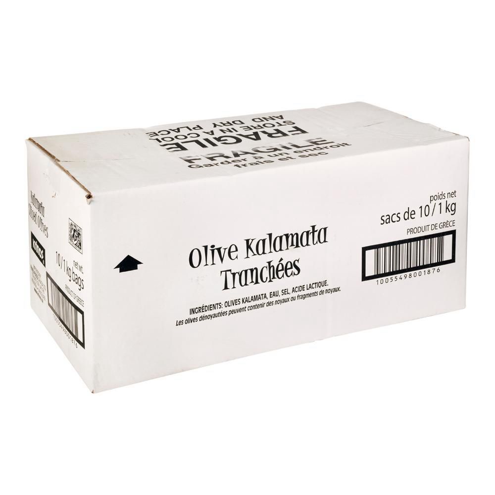 Krinos Sliced Black Kalamata Olives, 1 Kg -- 10 Per Case