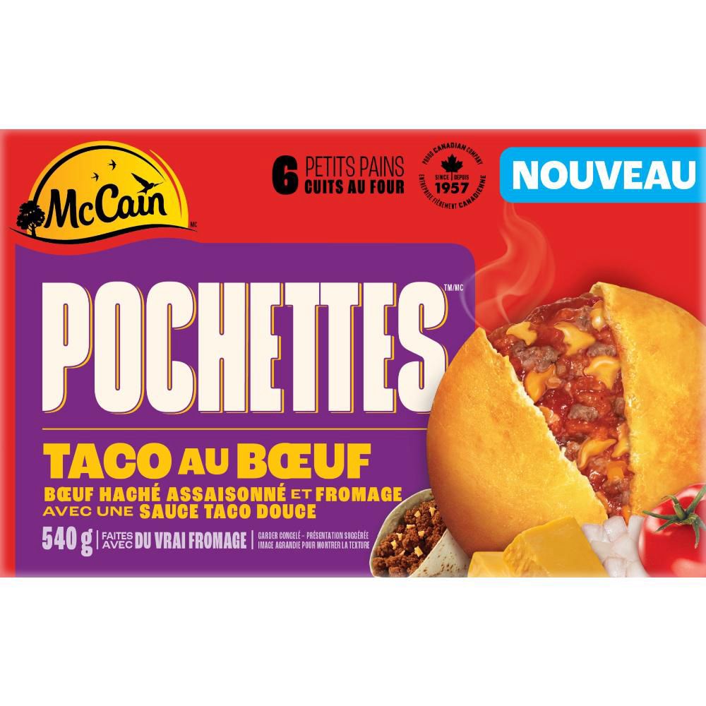 Mccain Beef Taco Pockets, 540 G -- 8 Per Case