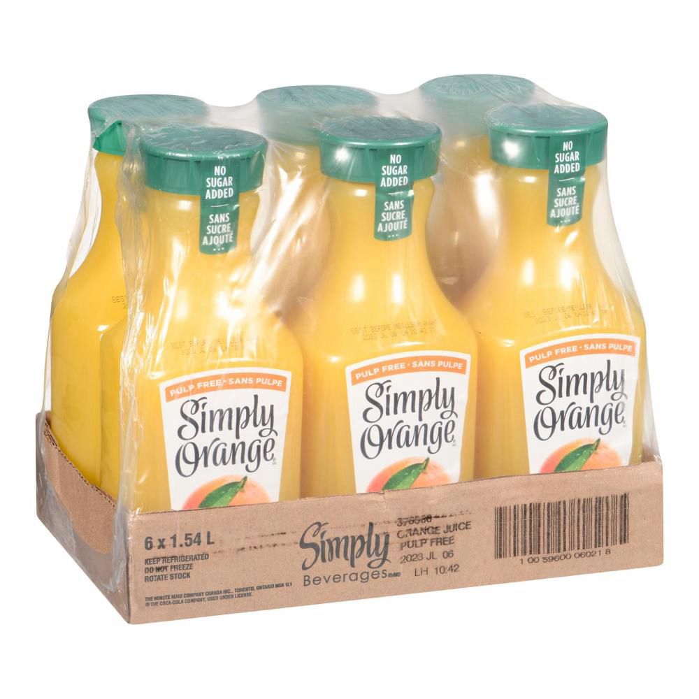 Simply Pulp Free Orange Juice, 1.54 L -- 6 Per Case