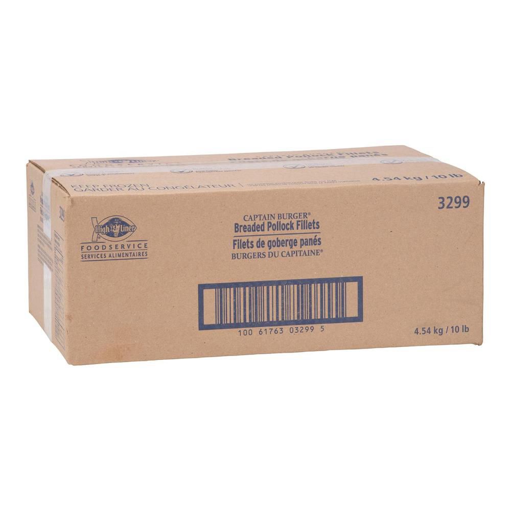 High Liner Captain Burger 2.25 Oz Breaded Pollock Fillets, 4.54 Kg