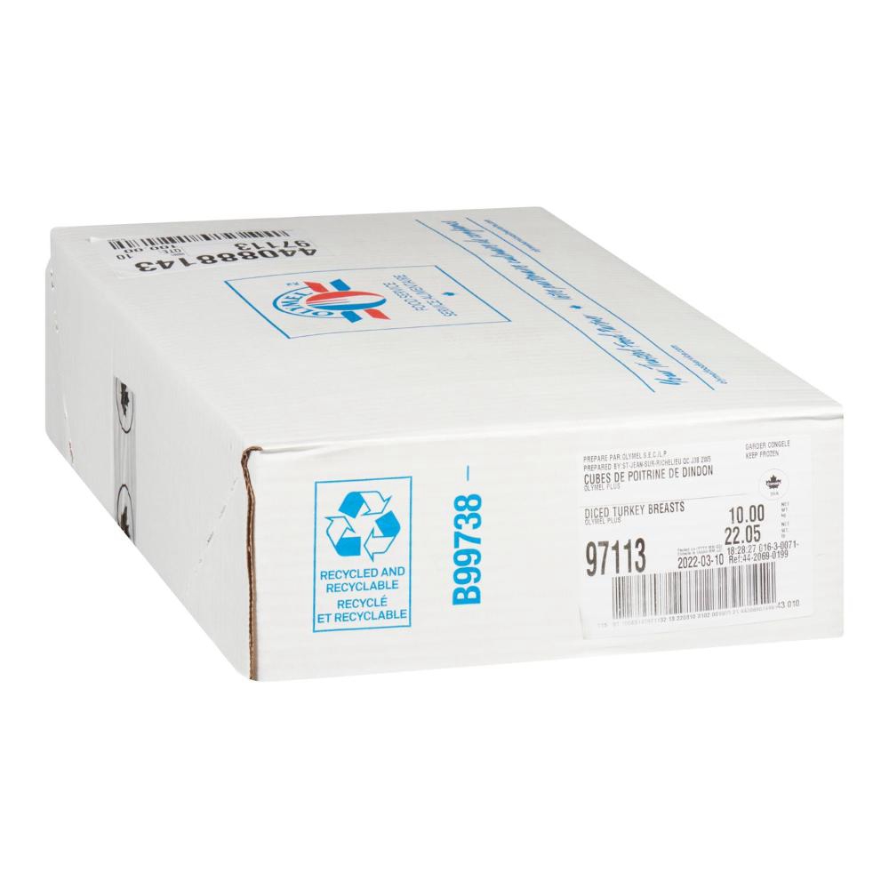 1 in Raw Diced Turkey Breast