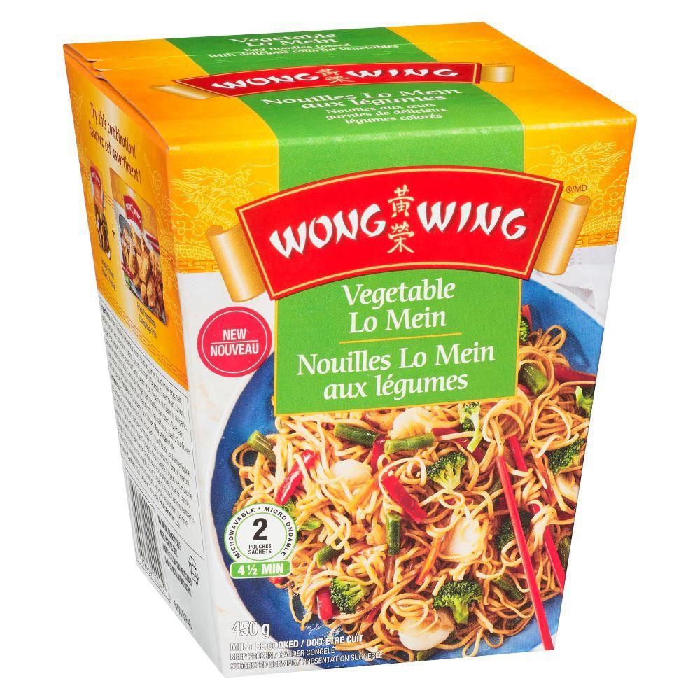 Wong Wing Vegetable Lo Mein Noodle, 450 G -- 12 Per Case