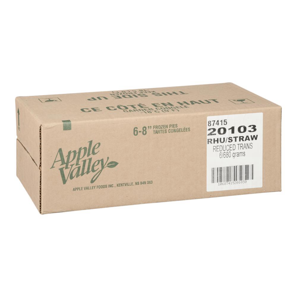 8 in Uncooked Rhubarb Strawberry Pie