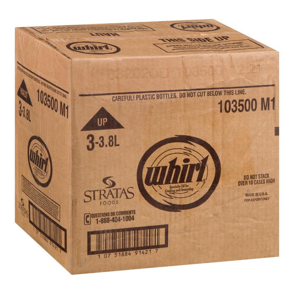 Whirl Butter Flavored Cooking Oil, 3.8 L -- 3 Per Case