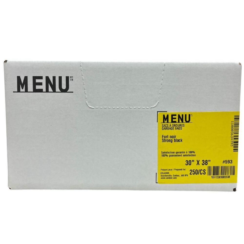 Menu Strong Black Garbage Bag, 30 X 38 In -- 250 Per Case