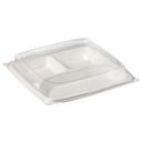 Polypropylene Ivory 3 Compartment Square Microwave Plate - Combo