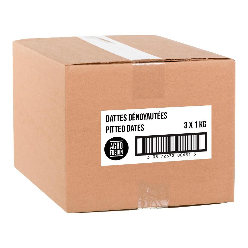 Agrofusion Whole Dried Pitted Dates, 1 Kg -- 3 Per Case