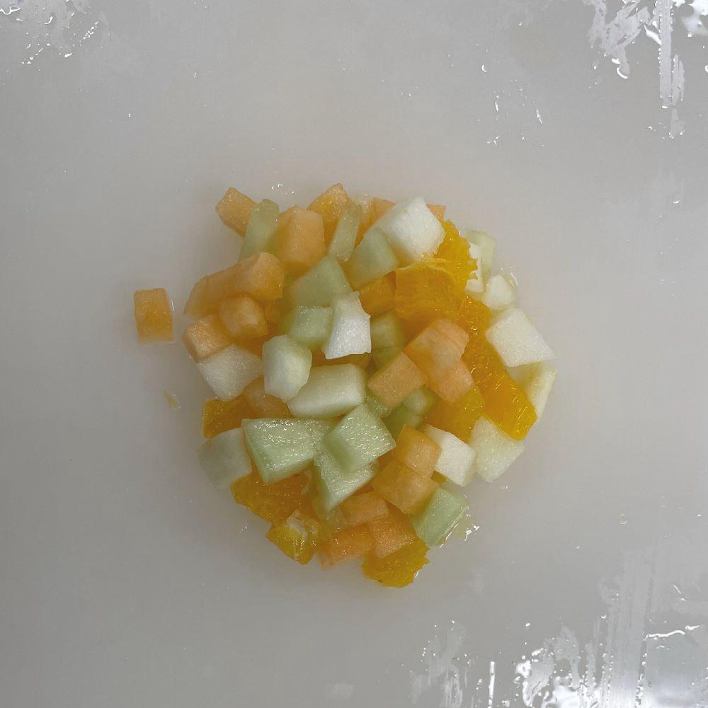 SALAD FRUIT HOP HONEY M/CANT/APPLE/ORANGE