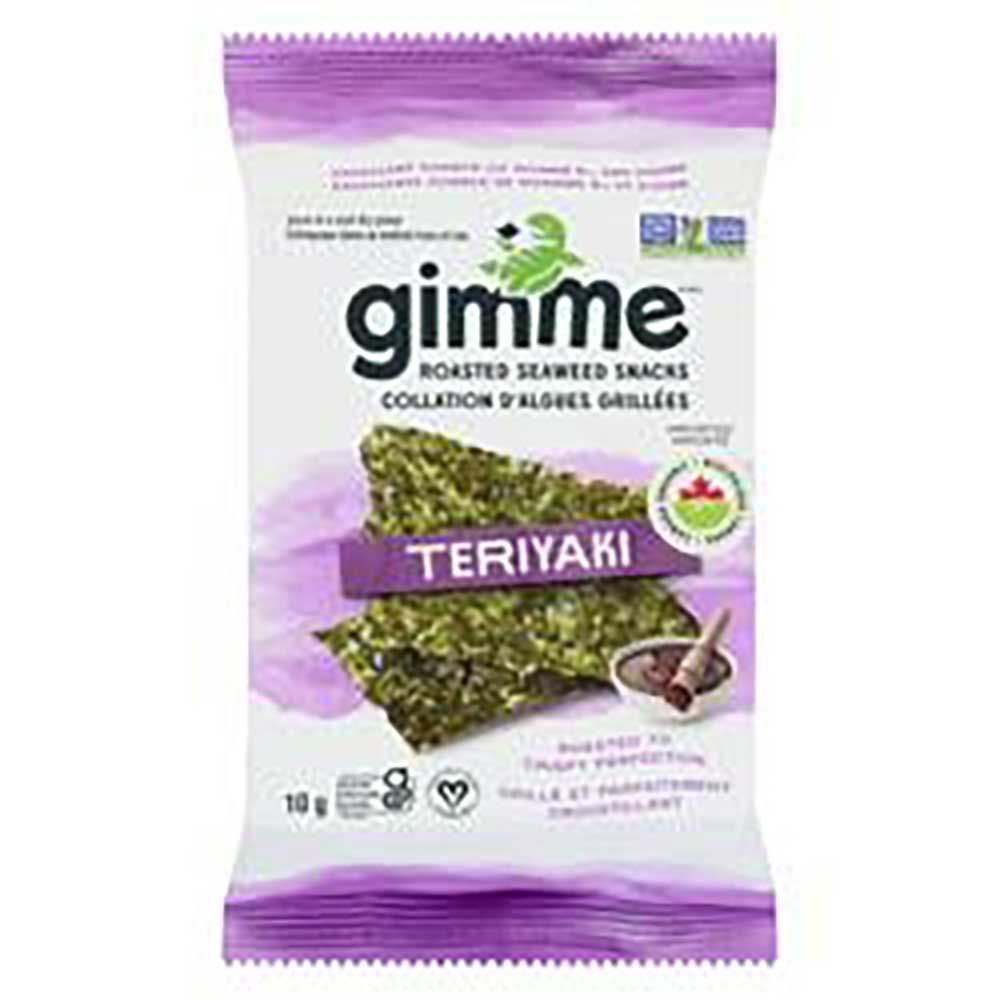 Gimme Organic Teriyaki Roasted Seaweed Snacks, 10 G -- 12 Per Case