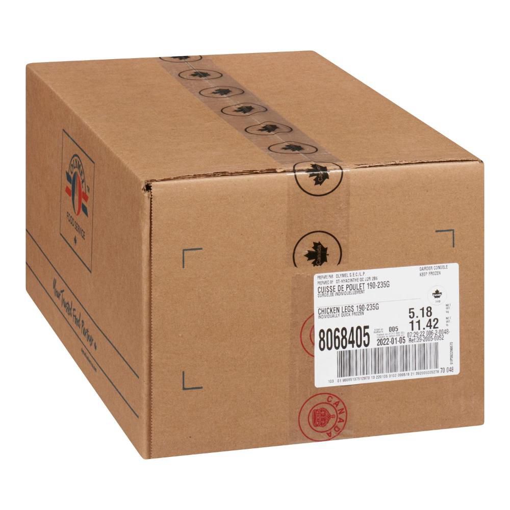 Olymel Basic 190-235 G Iqf Back Off Chicken Legs, 5.18 Kg