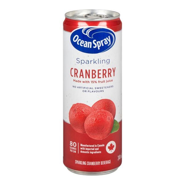 Ocean Spray Sparkling Cranberry Beverage, 340 Ml -- 24 Per Case