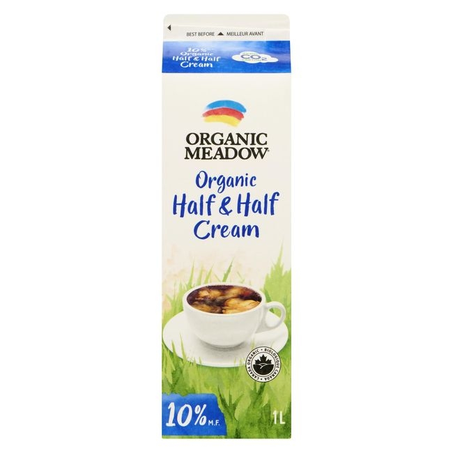 Organic 10 Percent Milk Fat Half and Half Cream