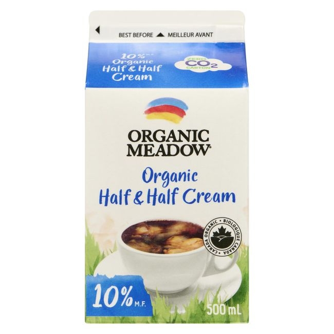 Organic 10 Percent Milk Fat Half and Half Cream