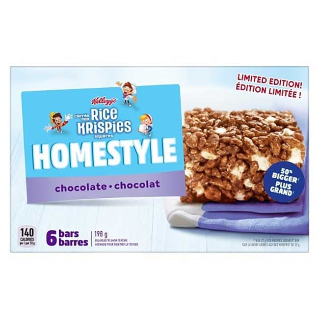 Rice Krispies Treats Squares Homestyle Chocolate Bar, 198 G -- 6 Per Case