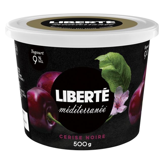 Mediterranee 9 Percent Milk Fat Black Cherry Yogurt