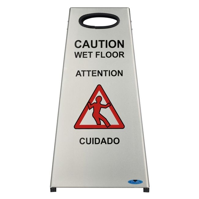 Stainless Steel Wet Floor Sign