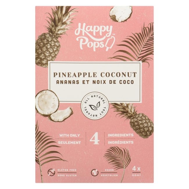 All Natural 66 mL Pineapple Coconut Ice Pops