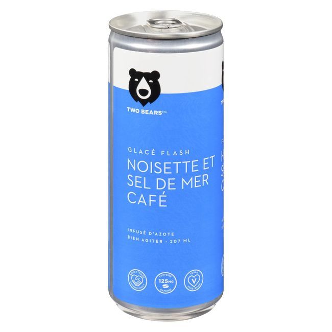 Two Bears Flash Brew Ready To Drink Hazelnut Sea Salt Coffee, 207 Ml -- 6 Per Case