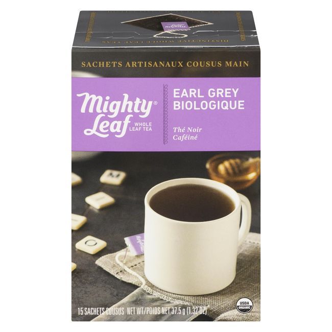 Mighty Leaf Organic Earl Grey Black Tea, 15 Tea Bags -- 6 Per Case