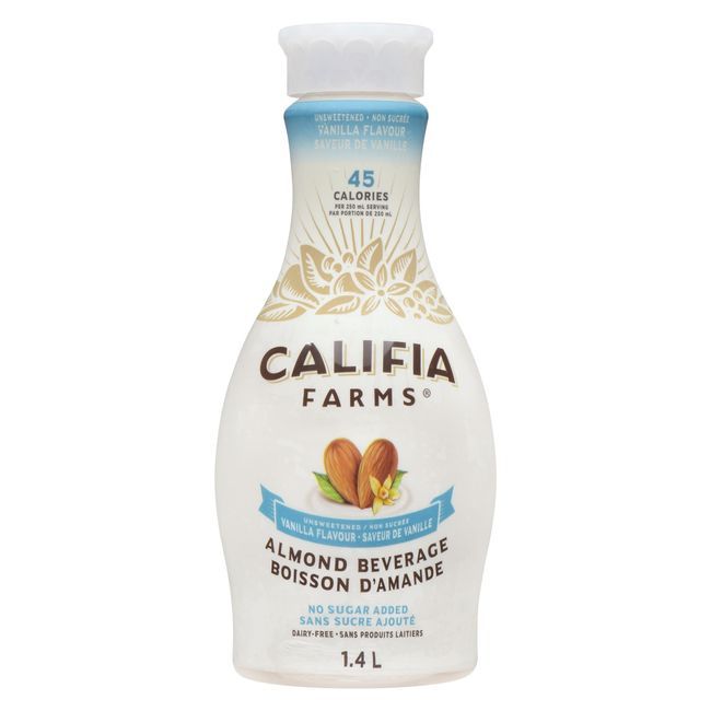 Califia Farms Unsweetened Vanilla Almond Beverage, 1.4 L -- 6 Per Case