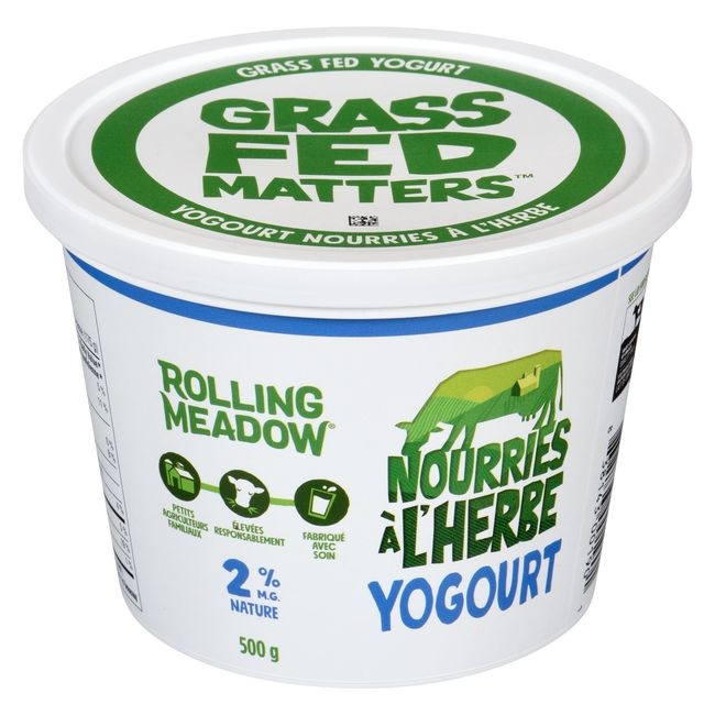 Plain Grass Fed 2 Percent Milk Fat Yogurt
