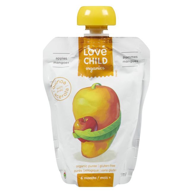 Love Child Apples Mangoes Puree, 128 Ml -- 12 Per Case