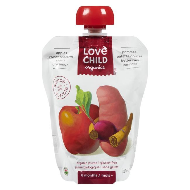 Love Child Apples Sweet Potatoes Beets Cinnamon Puree, 128 Ml -- 12 Per Case