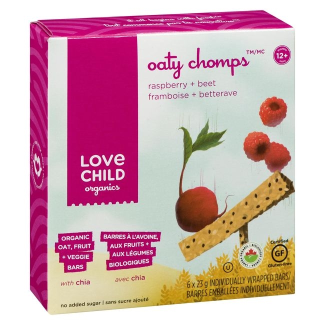 Oaty Chomps Raspberry Beet Snack Bar