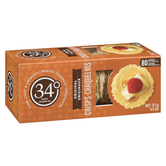 34 Degrees Original Thin Light And Crunchy Crisps, 4.5 Oz -- 12 Per Case