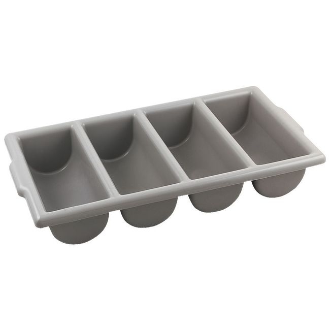 Gray 4-Compartment Cutlery Box