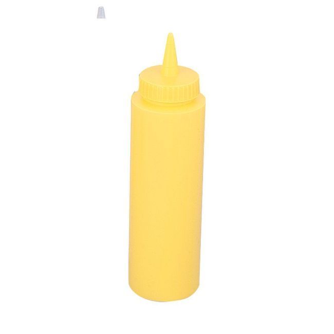Browne Polyethylene Yellow Squeeze Dispenser, 8 Oz Capacity -- 12 Per Case