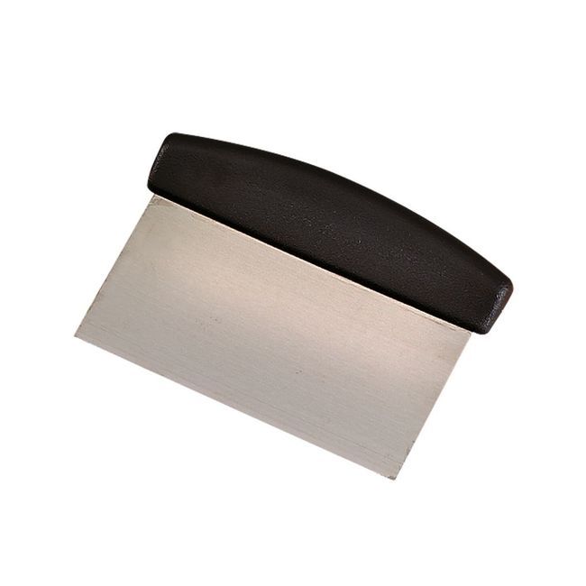 Browne Stainless Steel Dough Scraper With Plastic Handle, 4 X 6 In