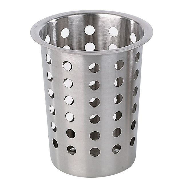 Perforated Stainless Steel Flatware Cylinder