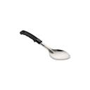 Conventional Stainless Steel Solid Serving Spoon with Black Plastic Handle