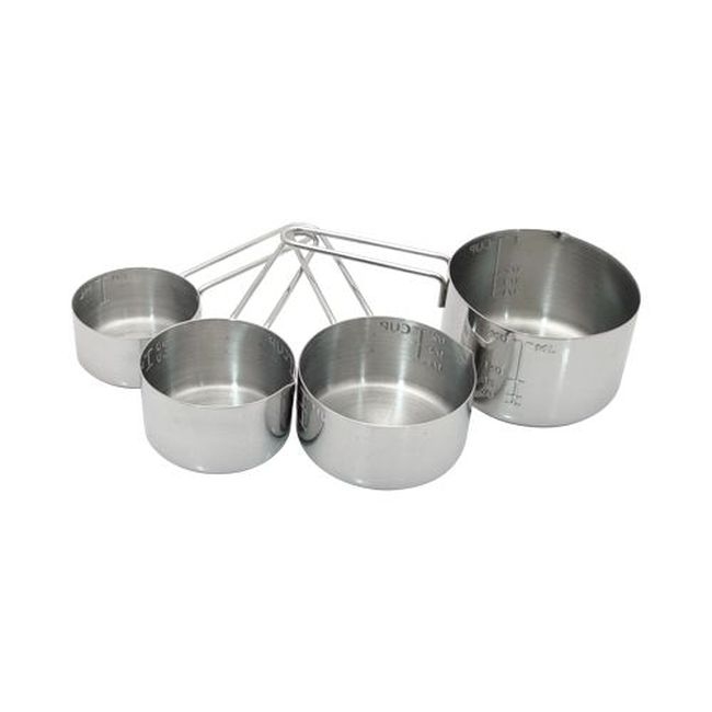 47119 Stainless Steel Four Piece Measuring Cup Set