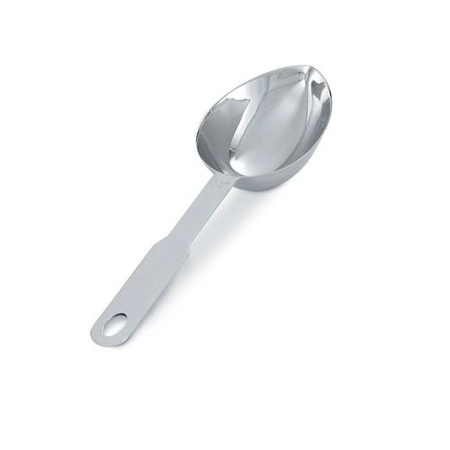 47057 Heavy Duty Stainless Steel Oval Measuring Scoop, 0.33 Cup Capacity