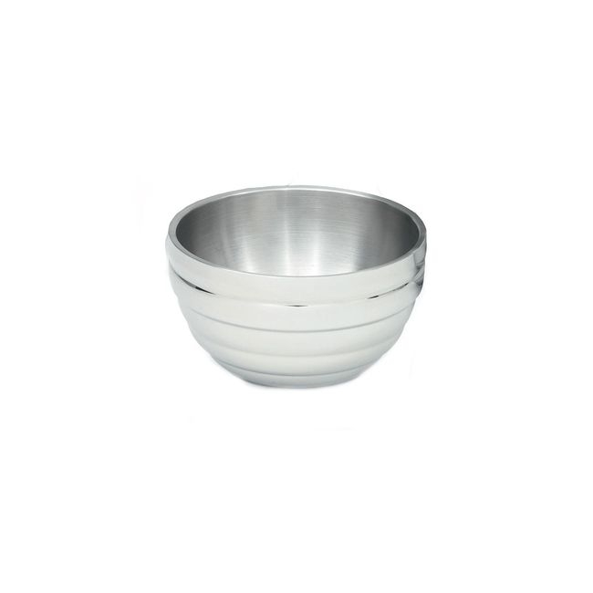 46590 Stainless Steel Beehive Pattern Round Double-wall Serving Bowl, 1.7 qt Capacity