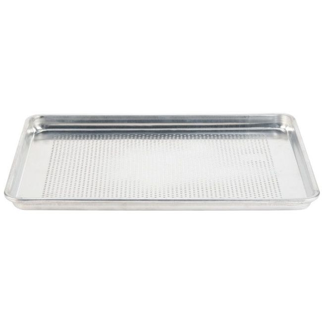5303P Wear Ever Heavy Duty 18 Gauge Aluminum Half Size Perforated Sheet Pan with Natural Finish