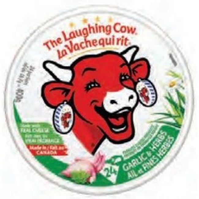 The Laughing Cow 400 G Garlic And Herbs Spreadable Cheese Wedge, 24 Count -- 12 Per Case