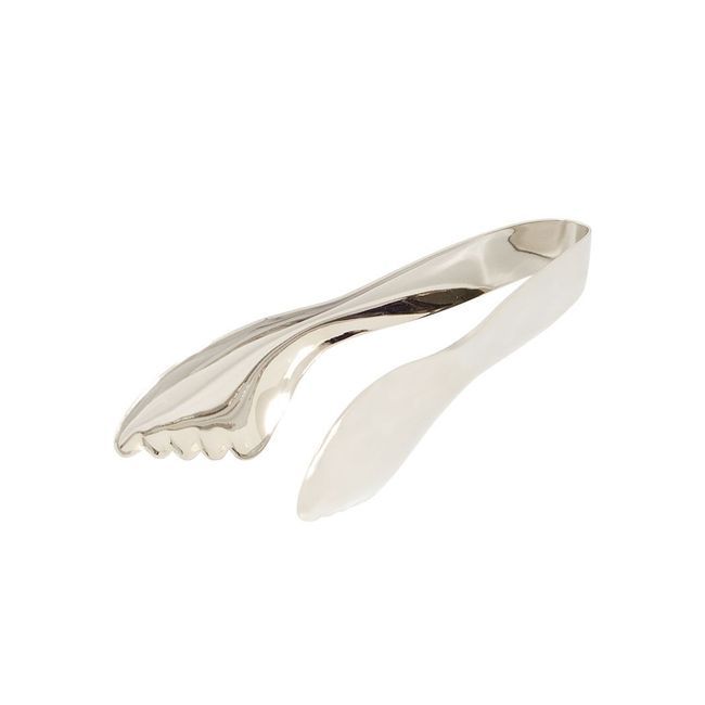 Browne Eclipse 18/8 Stainless Steel Mirror Finish Offset Serving Tong, 9 In
