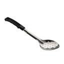 Conventional Stainless Steel Perforated Serving Spoon with Black Plastic Handle