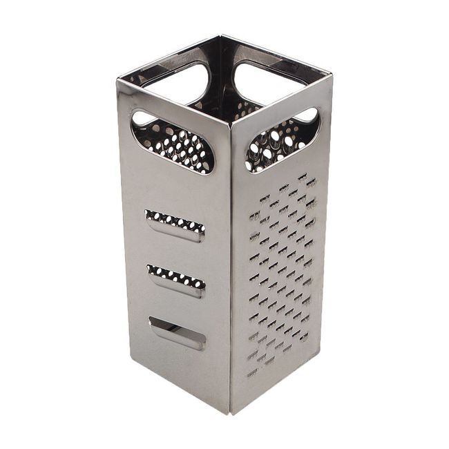 Browne Stainless Steel 4 Side Square Grater, 9 X 4 X 4 In