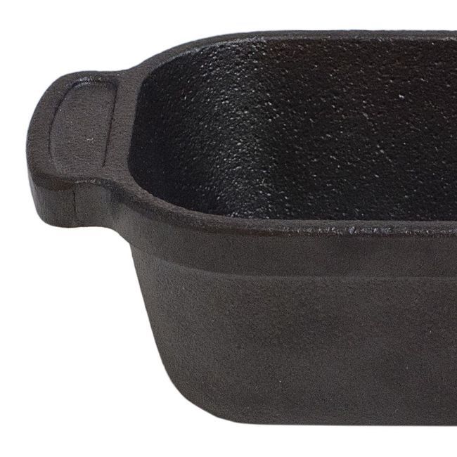 Browne Thermalloy Preseasoned Rectangle Mini Traditional Cast Iron Dish, 10.5 Oz Capacity