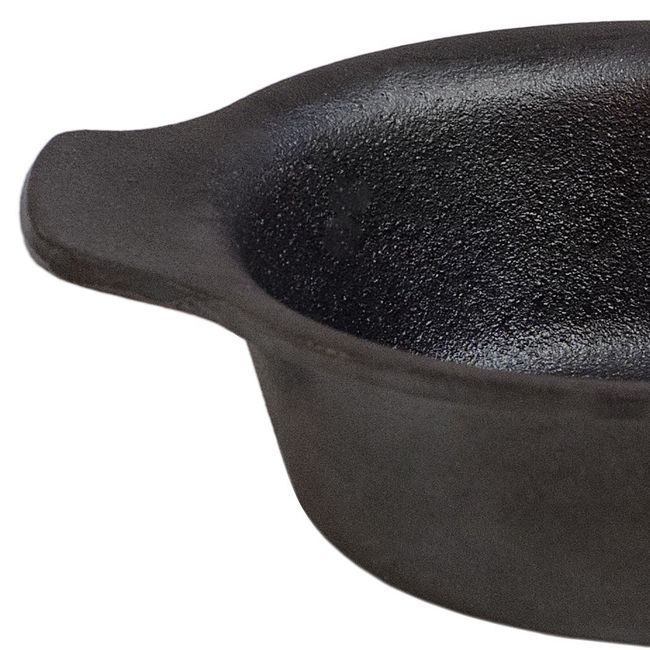 Browne Thermalloy Preseasoned Oval Mini Modern Cast Iron Dish, 12.5 Oz Capacity
