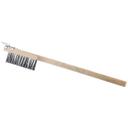 Long Wood Handle Wire Brush with Scraper
