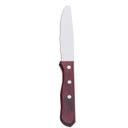 Stainless Steel Rounded Blade Pakkawood Handle Steak Knife