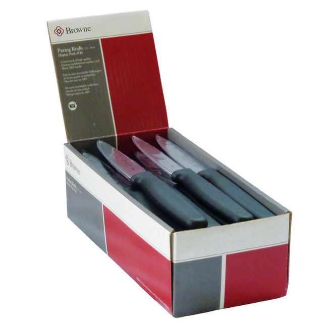 Browne Stainless Steel 3.3 X7.5 In Paring Knife, Set Of 24
