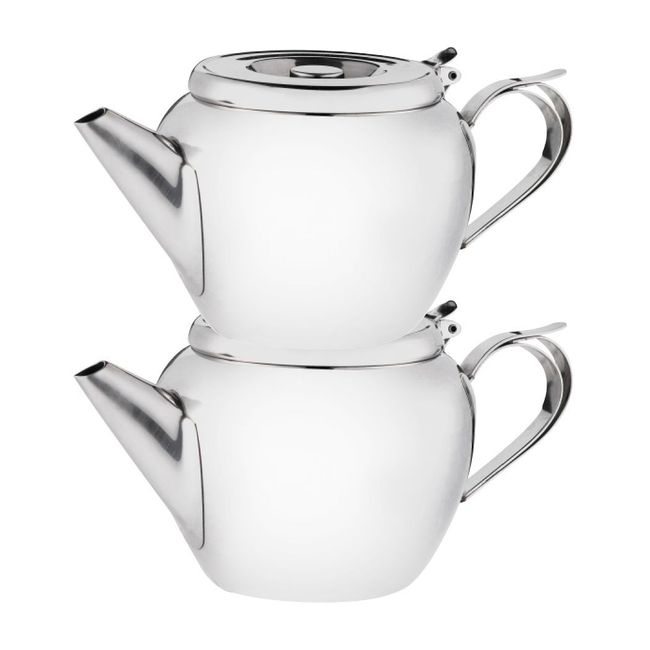18/8 Stainless Steel Apple Shape Stackable Teapot with Strainer